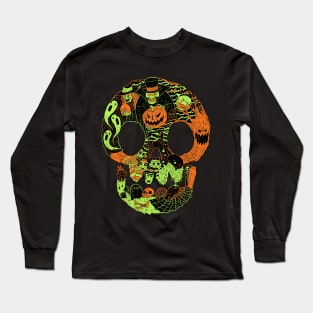 Extra Spooky Skull Long Sleeve T-Shirt